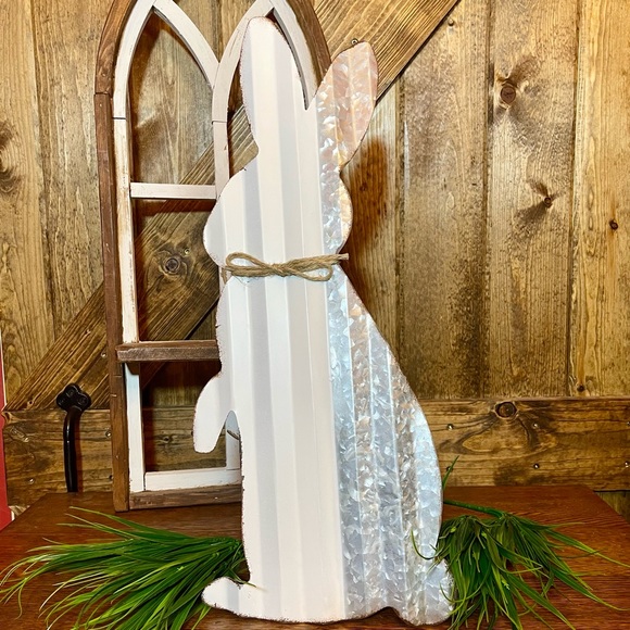 Mud Pie Accents Mudpie Rustic Large Standing Tin 22 Easter Bunny